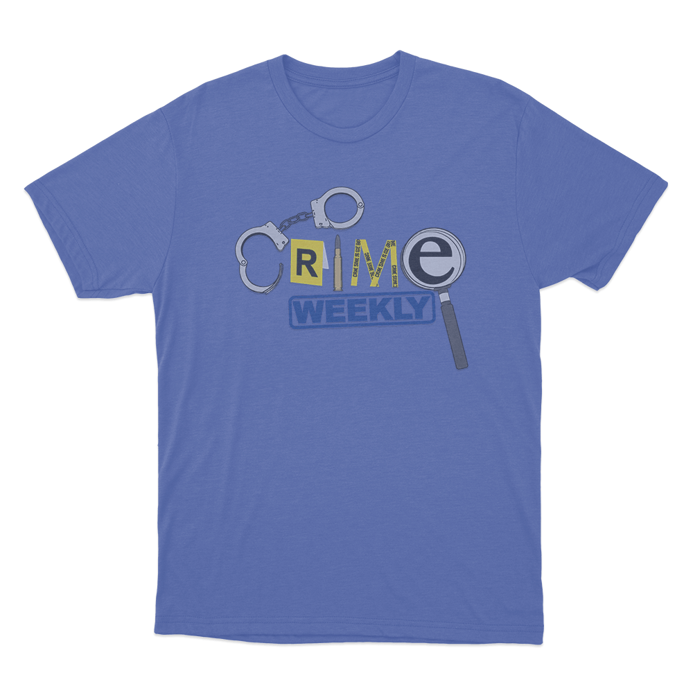Crime Weekly Logo Unisex T Shirt Blue Crime Weekly Logo Unisex T Shirt Blue