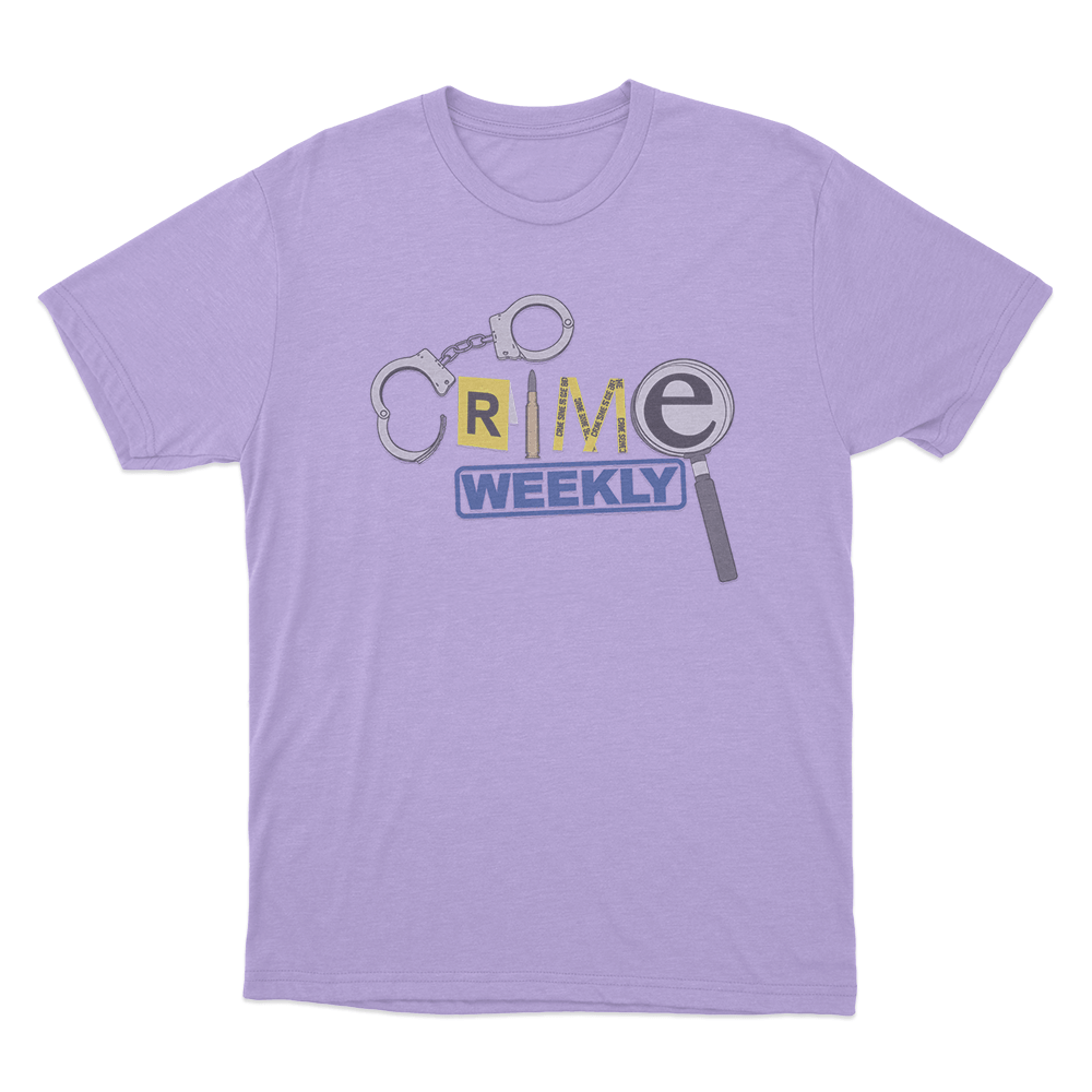 Crime Weekly Logo Unisex T Shirt Purple Crime Weekly Logo Unisex T Shirt Purple