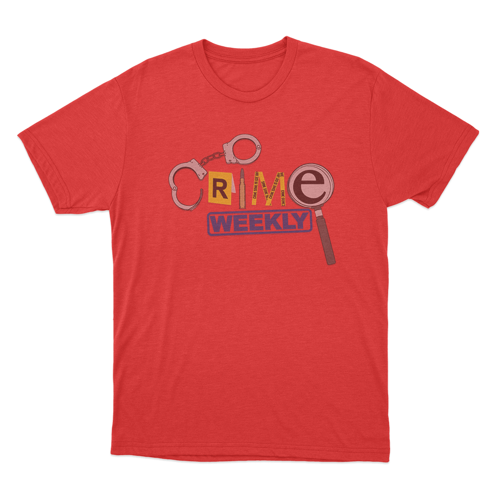 Crime Weekly Logo Unisex T Shirt Red Crime Weekly Logo Unisex T Shirt Red