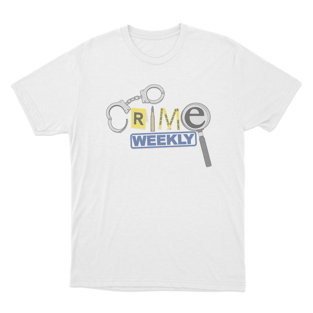 Crime Weekly Logo Unisex T Shirt White Crime Weekly Logo Unisex T Shirt White