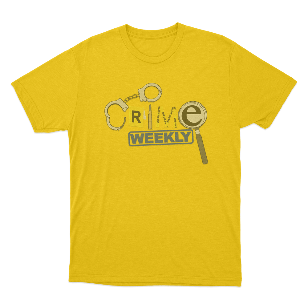 Crime Weekly Logo Unisex T Shirt Yellow Crime Weekly Logo Unisex T Shirt Yellow