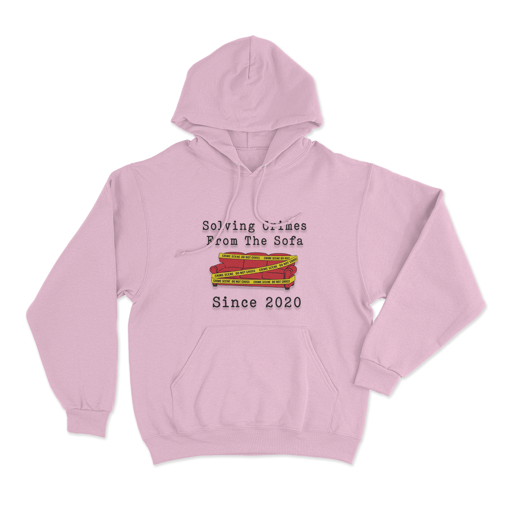 Solving Crimes From The Sofa Since 2020 Unisex Hoodie Pink Solving Crimes From The Sofa Since 2020 Unisex Hoodie Pink